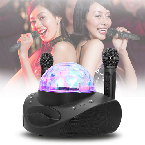 Disco Light Bluetooth Speaker with 2 MIC