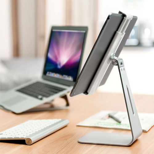 360° Rotatable Aluminum Alloy Desktop Tablet  PC Stand For All Types Of Tablets & Mobiles