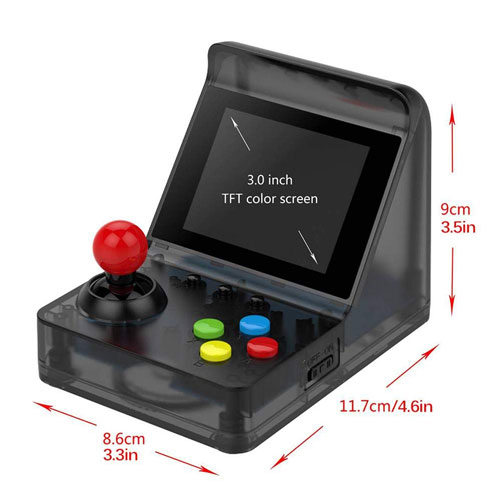 Mini Arcade 600 in 1 Games , 3.0 Inch Retro Arcade Console Classic Handheld Video Game - Black