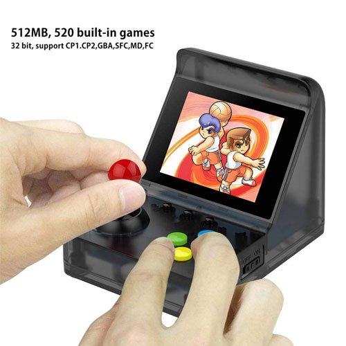 Mini Arcade 600 in 1 Games , 3.0 Inch Retro Arcade Console Classic Handheld Video Game - Black