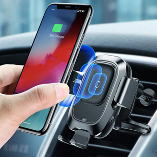 Baseus Automatic Wireless Fast Charger Car Mount  For iPhone XS Max , iPhone X , Note 9 , Note 8