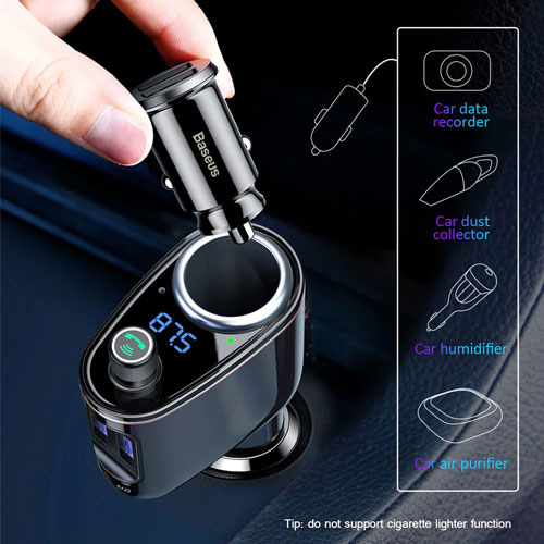 Baseus MP3 Modulator with USB Charger and Cigarette Lighter Port