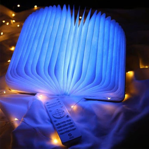 Book Design Bluetooth Speaker with Colorful LED Lighting Quran Player 