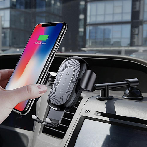 Baseus Gravity Wireless Car Charger For iPhone X , iPhone XS Max , Note 9 , S10