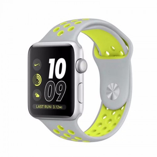 Limited Edition Nike+ Silicon Sports Band For Apple Watch 42MM - Gray/Green