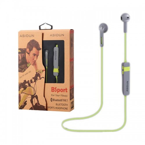 Asidun BSports Wireless Bluetooth Earphone - Green