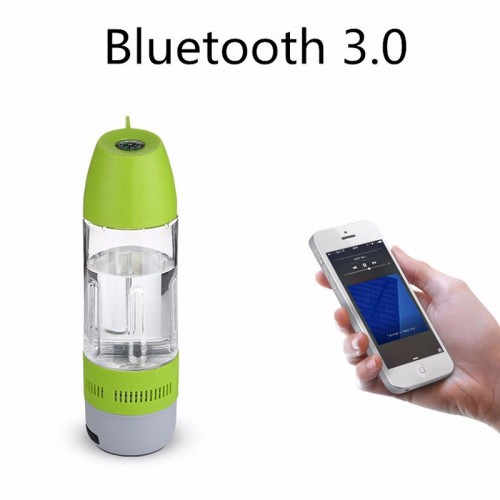 Portable  Water Bottle with Bluetooth Speaker - Black