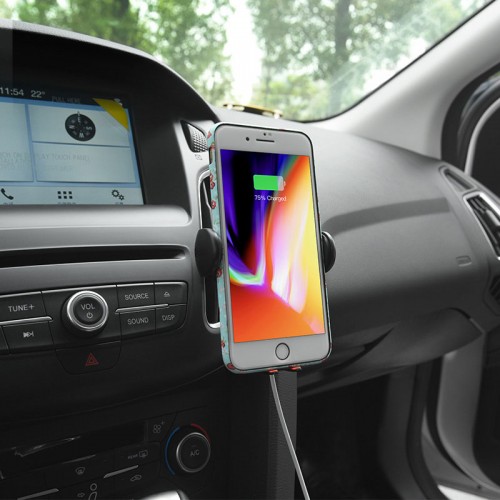 HOCO CW4 Wireless Car charger For iPhone X , iphone 8 , Note 8 , S9 , S9 Plus, S8