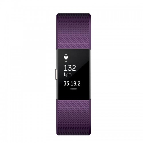 Fitbit Charge 2 Fitness Wristband with Auto Sleep Tracking & Waterproof, Small - Plum