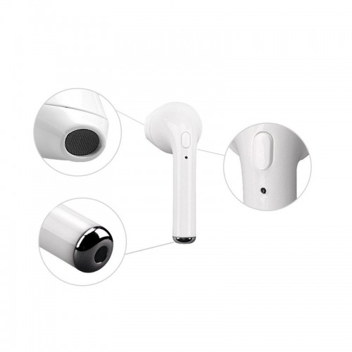 HBQ i7 Mini Wireless Headset For Al Smart Phones & Tablets - White