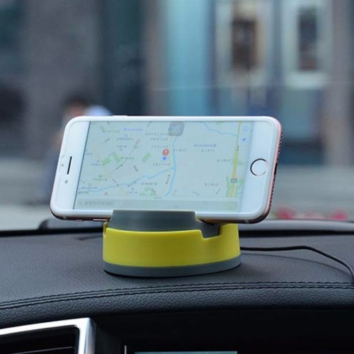 HOCO Multifuctional Docking Station with Car Mobile Holder For IOS Devices - Yellow