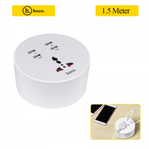 HOCO 4.8A Universal 4 USB Ports + 1 Powe...