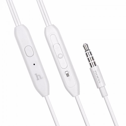 HOCO M2 Wired Earphones with MIC for Smart Phones & Tablets - White