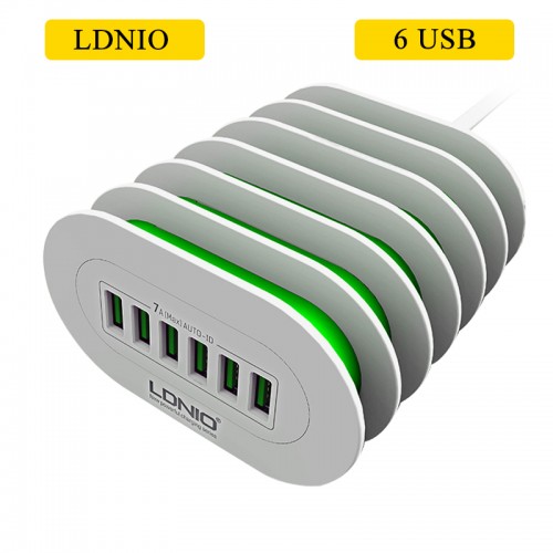 LDNIO 6 USB Ports Charging Station For A...