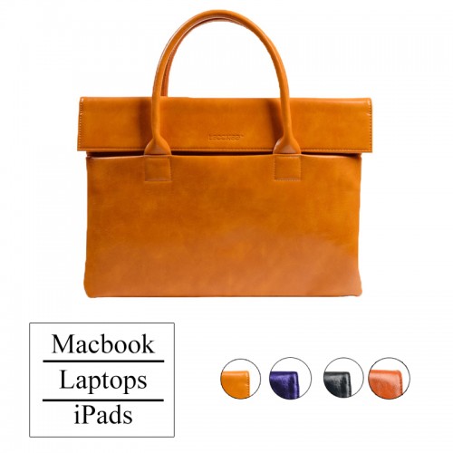 LEOCKEE Leather Bag For MacBook and iPad...