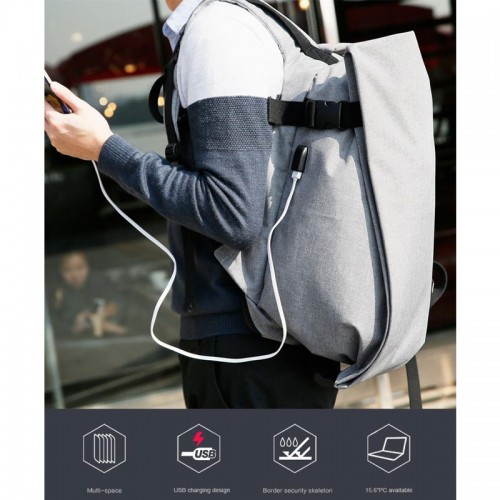 Mark Ryden Men 15.9 Inch Laptop Backpacks For Teenager Travel Anti-theft Waterproof Backpack - Dark Gray