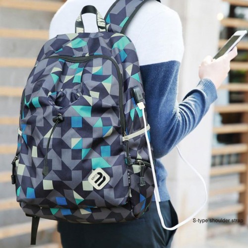 Mark Ryden 15.9 inch Student College Waterproof with USB Charging Port Backpack 