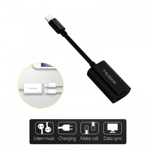 Mcdodo Dual lightning Adapter For Earpho...