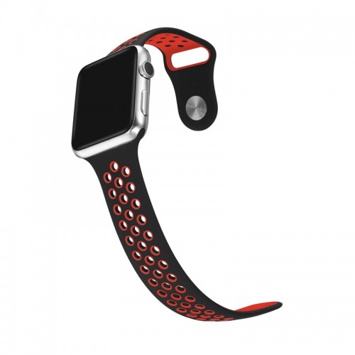 Limited Edition Nike+ Silicon Sports Band For Apple Watch 42 MM / 44 MM - Black/Red