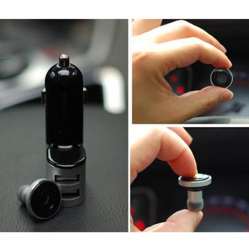 OVEVO Super Mini Headset with Portable 2 USB Car Charger