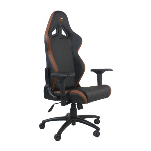 RapidX Ferrino Series Gaming Chair - Brown on Black