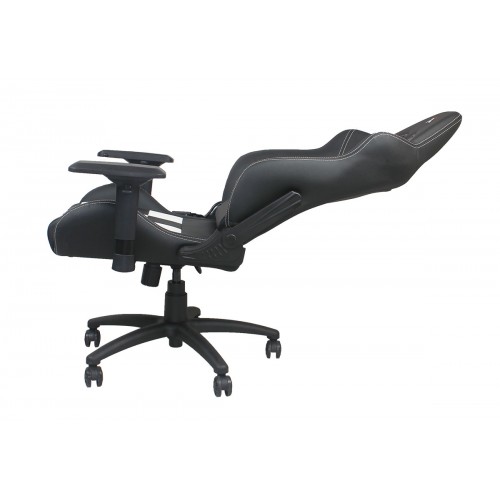 RapidX Finish Line Series Gaming Chair - White on Black