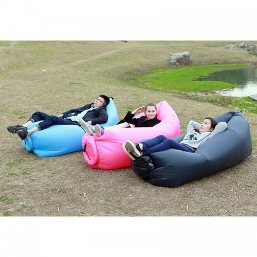 Fast Inflatable Lazy Sofa Bag , Sleeping Bag , Camping Bed , Beach Lounger, Portable Dream Chair - Orange