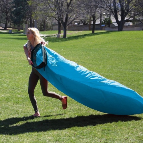 Fast Inflatable Lazy Sofa Bag , Sleeping Bag , Camping Bed , Beach Lounger, Portable Dream Chair - Blue