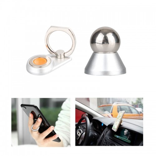 2 in 1 Ring Holder Grip Magnetic Car Das...