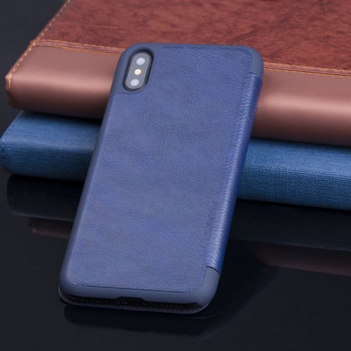 G-Case Business Series Book Case For iPhone X - Blue