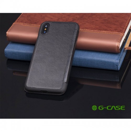 G-Case Business Series Book Case For iPhone X - Black