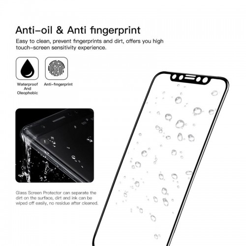 3D Full Protection Tempered Glass For iphone X - Black