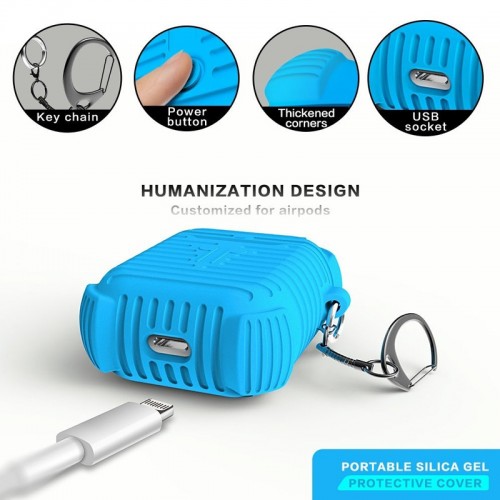 i-Smile Airpods Silicone Protective Case - Blue