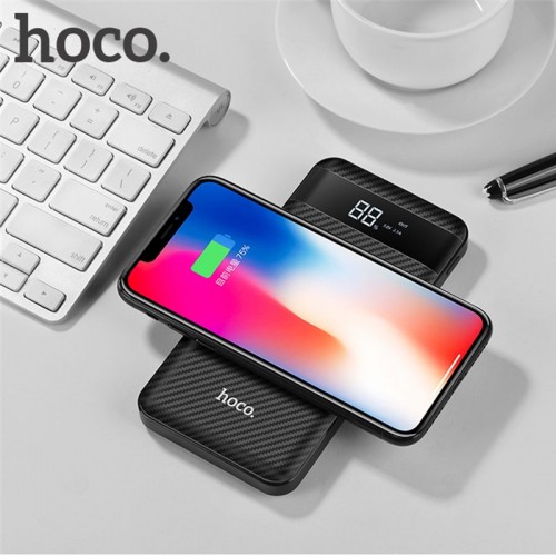 HOCO J11 10000mAh Wireless Power Bank For iPhone X , iPhone 8 , Note 8 , S9 , Note 5 - White