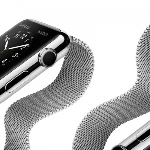 Rock Stainless Steel Strap Band For 42MM Apple Watch - Silver