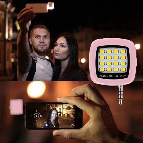 Built-in 16 LED Selfie Flash Light - White