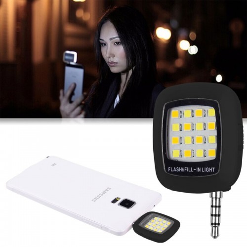 Built-in 16 LED Selfie Flash Light - White