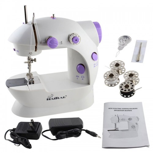 Mini 2-Speed Double Thread, Double Speed, Portable Sewing Machine