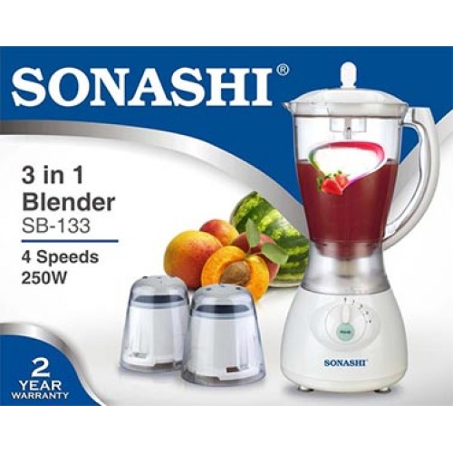 SONASHI 3 IN 1 BLENDER JAR & MILL SB-133