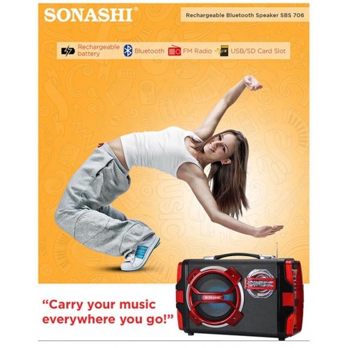 SONASHI RECHARGEABLE BLUETOOTH SPEAKER SBS-706