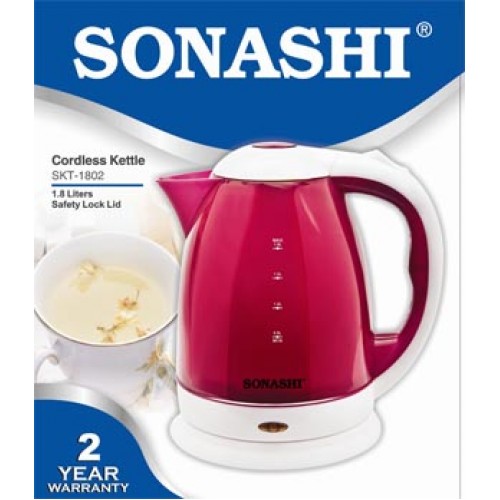 SONASHI CORDLESS PLASTIC KETTLE 1.8L