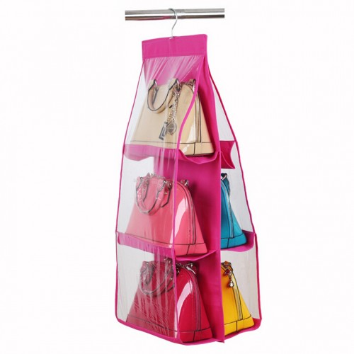 Hanging Closet Handbag Organizer 6 Pocke...