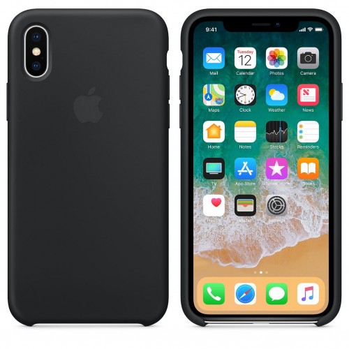 iPhone X Silicone Case - Black